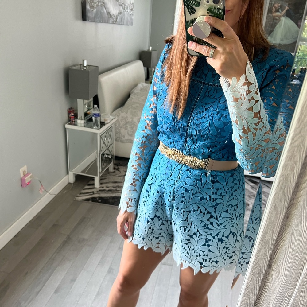 Adeline Rae lace romper M - new